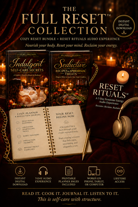 The Full Reset™ Collection — Cozy Reset eBooks + Reset Rituals 7-Day Audio Experience (Instant Digital Download: PDFs + MP3s)